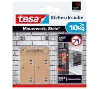 Tesa adhesivas Tornillo para muros y piedra, potencia de sujeción 10 kg, 2 unidades, 77908-00000-00