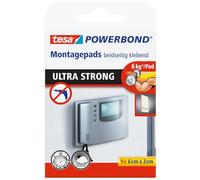 tesa Almohadillas adhesivas Powerbond Ultra Strong - 9 unidades | Almohadillas de doble cara para interior y exterior protegido - adherencia ultrafuerte por ambos lados