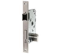 Tesa Cerradura de embutir 20105PHN para puertas de madera, función de entrada, acero niquelado