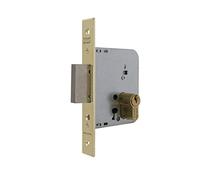 Tesa Assa Abloy 203160HL Cerradura De Embutir Para Puertas De Madera Con Cilindro Latonado Entrada 60 mm, Frente Cuadrado 2031