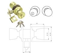 Tesa Juego de pomos 3502U0CM Tulipa cromo mate Función 02 Cuadradillo 8 mm para puertas