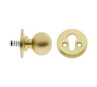 Tesa Assa Abloy 393400LM Juego De Pomos BOLA Para Puertas Latón Mate Función 34 BOLA