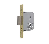 TESA 403150HL Cerradura De Embutir Para Puertas De Madera Sin Cilindro Latonado Entrada 50 mm, Frente Cuadrado 4031