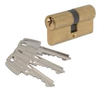 Tesa Assa Abloy, 50303550L, Cilindro Estándar, TE5, Leva Larga, Llave - Llave, Latonado, 35 x 50 mm
