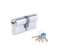 Tesa Assa Abloy, T6554060N, Cilindro de Seguridad, T60, Leva Larga, Llave - Llave, Niquelado, 40 x 60 mm