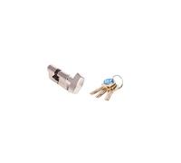 Tesa Assa Abloy, T85B3535N, Cilindro de Seguridad, T80, Leva Larga, Llave - Botón, Niquelado, 35 x 35 mm