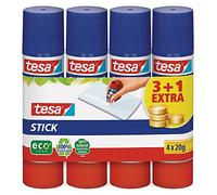 Tesa - Barra de pegamento, redonda, respetuosa con el medio ambiente, 4 unidades, 40 g, 20g, 1