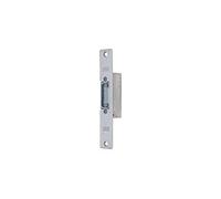 TESA Cerradero Eléctrico de Embutir, Frente Corto C, Acero Inoxidable, 12 V, Normal con Desbloqueo Manual, para Puertas de Madera o Carpintería Metálica