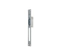 TESA Cerradero Eléctrico de Embutir, Frente Largo LC Deslizante, Acero Inoxidable, 12 V, Automático con Desbloqueo Manual, para Puertas de Madera o Carpintería Metálica