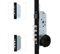 TESA Cerradura 2110mm Negra con Entrada de 60mm y Cerradero de 40mm sin Cilindro