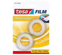 Tesa Cinta adhesiva doble cara Scotch Tape 7,5 m x 12 mm Transparente