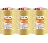 tesa Cinta adhesiva film standard 66 m x 15 mm torre de 10 rollos (Paquete de 3)