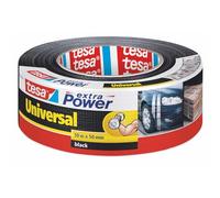 tesa Cinta adhesiva Universal Extra Power – Fijación extra fuerte, multiusos – Negro 50 m x 50 mm