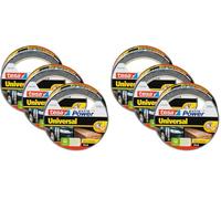 tesa Cinta Adhesiva Universal Extra Power - Celo Adhesivo con Fijación Extra Fuerte - Cinta Multiusos Versátil para Reparaciones, Fijación, Sellado y Más - Negro - 3 Rollo - 10 m x 50 mm