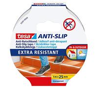 tesa Cinta antideslizante para escalones, rampas y suelos resbaladizos – Transparente, 5 m x 25 mm