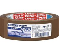 tesa Cinta de embalaje tesapack fuerte (66 m x 50 mm) color marrón (Paquete de 5)