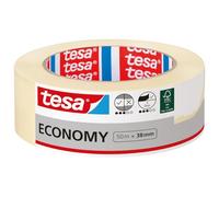 tesa Cinta de Pintar ecoLogo ECONOMY - Cinta de Pintor, Removible Sin Residuos hasta 4 Días Después, Sin Disolventes - Estrecha, 50 m x 38 mm