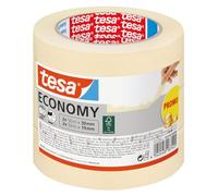 tesa Cinta de Pintar ecoLogo ECONOMY - Cinta de Pintor, Removible Sin Residuos hasta 4 Días Después, Sin Disolventes - Estrecha, 2x 50 m x 30 mm + 2x 50m x 19mm
