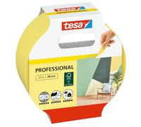 tesa Cinta de Pintar Profesional - Cinta de Carrocero de Papel tipo Washi Fino - Trabajos de Pintura y Enmascarado de Precisión - Para Interiores y Exteriores - 25 m x 38 mm