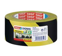 Tesa Cinta de advertencia 58133 – PP adhesiva Amarillo/Negro 50 mm x 66 m