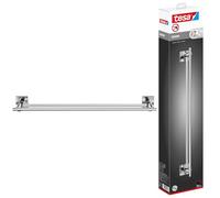 tesa Colgador de Toallas Doble EKKRO, Apariencia de Acero Inoxidable, Autoadhesivo, tecnología de Montaje Adhesiva, 112 mm x 640 mm x 50 mm