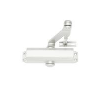 TESA DC110 DC110-1-9016 cierrapuertas, EN 3, brazo articulado, apto para puertas cortafuegos, acabado Blanco RAL 9016, instalación en superficie, control de cierre regulable, uso interior