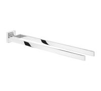 tesa Toallero DELUXXE de 2 brazos cromado inoxidable autoadhesivo