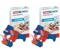 tesa Dispensador Manual Economy, Dispensador de Cinta Adhesiva Manual para Cintas de Embalaje de hasta 50 mm de Ancho (Paquete de 2)