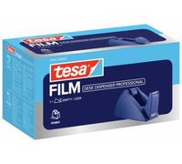 tesa Easy Cut Dispensador de sobremesa - Hasta 33 m x 19 mm - Azul | Dispensador de sobremesa recargable y estable - Cuchilla dentada afilada - Para hogar, colegio y oficina