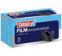 tesa Easy Cut Dispensador de sobremesa - Hasta 33 m x 19 mm - Negro | Dispensador de sobremesa recargable y estable - Cuchilla dentada afilada - Para hogar, colegio y oficina