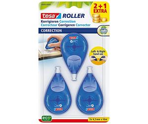 Tesa EcoLogo - Lote de 3 bolígrafos roller de correction zurdos/diestros) 2 + 1 GRATIS