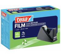 tesa Economy Recycled Dispensador de sobremesa - 1 rollo Clear Recycled | Dispensador estable con 1 rollo de 10 m x 15 mm - Práctico para la oficina y el hogar