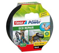 tesa Cinta adhesiva de tejido extra Power® Eco Repair negro 20 m x 38 mm