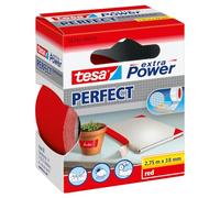 tesa Cinta de reparación Extra Power Perfect – reforzada en tela, roja 2.75 m x 38 mm