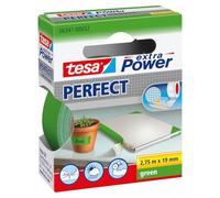 tesa extra Power Perfect Cinta de tela - Verde - 2,75 m x 19 mm | Cinta adhesiva reforzada con tejido - Para manualidades, reparar, fijar, reforzar y escribir - Interior y exterior