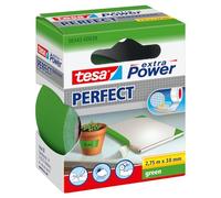 tesa extra Power Perfect Cinta de tela - Verde - 2,75 m x 38 mm | Cinta adhesiva reforzada con tejido - Para manualidades, reparar, fijar, reforzar y escribir - Interior y exterior