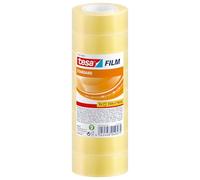 tesa film standard, Cinta Adhesiva Multiuso Transparente para el Hogar, la Oficina y la Escuela, 33 m x 19 mm, 8 Piezas