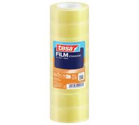 tesa film standard, Cinta Adhesiva Multiuso Transparente para el Hogar, la Oficina y la Escuela, 33 m x 19 mm, 8 Piezas
