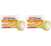 tesa film standard, Cinta Adhesiva Multiuso Transparente para el Hogar, la Oficina y la Escuela, 33 m x 19 mm, 1 Pieza (Paquete de 2)