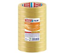 tesa Cinta adhesiva multiuso Film Standard transparente 66 m x 15 mm, 10 piezas