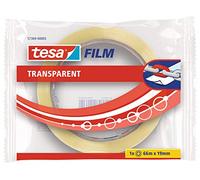 tesa film transparente, Cinta Autoadhesiva Resistente al Paso del Tiempo y al Rompimiento, Cinta de Oficina con Fuerte Adhesión, 66 m x 19 mm