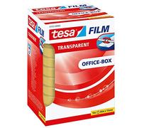 tesa Cinta adhesiva transparente – Resistente al tiempo y al rompimiento – 66 m x 15 mm – 10 piezas