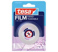 tesa Film, von Hand einreißbar, transparent, 19 mm x 25 m | Cinta adhesiva rasgable a mano - Se usa sin dispensador - Para aplicaciones rápidas - Adhesión fuerte y duradera