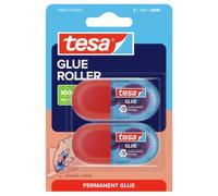 tesa GLUE ROLLER Permanent Mini - 2 rollers adhesivos - 6 m x 5 mm | Adhesivo compacto - Aplicación precisa y sin disolventes - Para papel, cartón y fotos en el colegio y la oficina