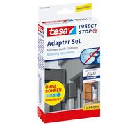 tesa Kit adaptador para mosquitera Insect Stop ALU Comfort, montaje sin perforar, blanco