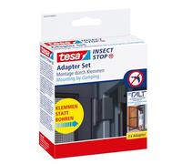 tesa Adaptador de puerta Insect Stop FALT – Abrazadera sin taladrar marco aluminio – Gris antracita