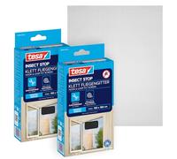 tesa INSECT STOP H&L Fly Screen for Window - mosquitera con cinta autoadhesiva, corte a medida, sin taladrar, antracita - 2x 150 x 180 cm