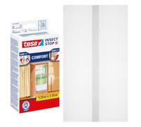 tesa INSECT STOP H&L Fly Screen Premium for Doors - mosquitera para puerta con cinta autoadhesiva, removible, blanco - 120 x 250 cm
