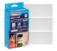 tesa Insect Stop H&L Fly Screen Premium for Windows - mosquitera con Cinta autoadhesiva, removible sin residuos, Antracita - 3X 135 x 155 cm