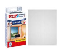 tesa Mosquitera INSECT STOP H&L para ventanas – 100x100 cm, antracita, cinta fuerte, removible